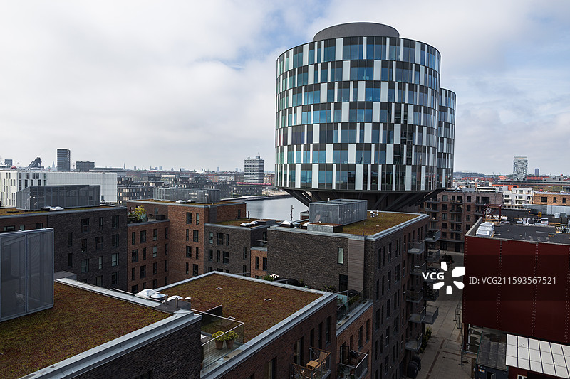 哥本哈根北港新城海洋城市风景图片素材