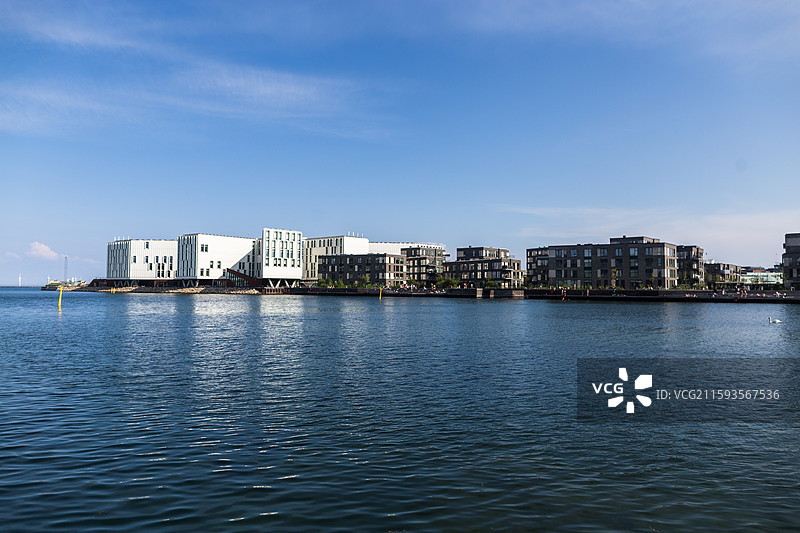 哥本哈根北港新城海洋城市风景图片素材