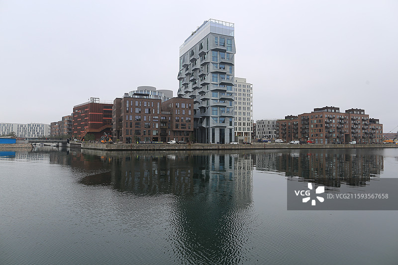 哥本哈根北港新城海洋城市风景图片素材