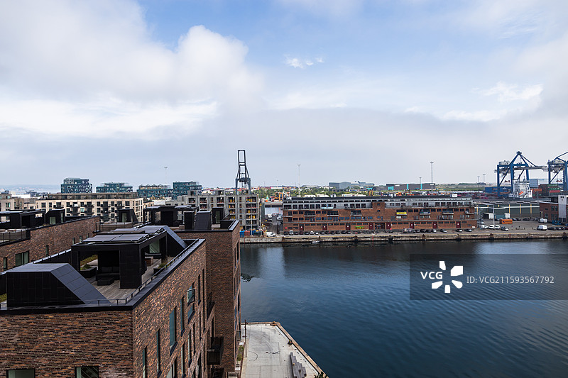 哥本哈根北港新城海洋城市风景图片素材