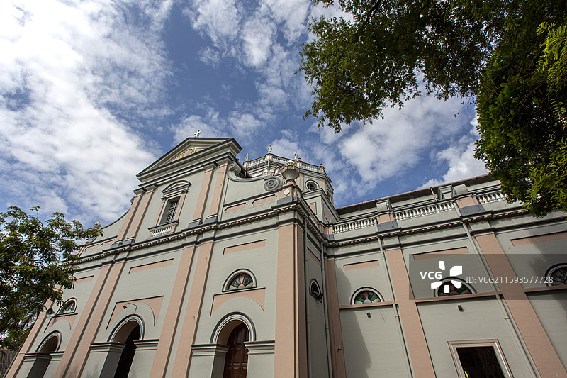 斯里兰卡尼甘布市圣玛丽教堂外景图片素材