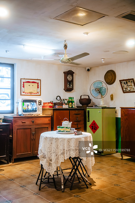 安徽省合肥市城市记忆馆 上世纪80年代普通家庭布置图片素材