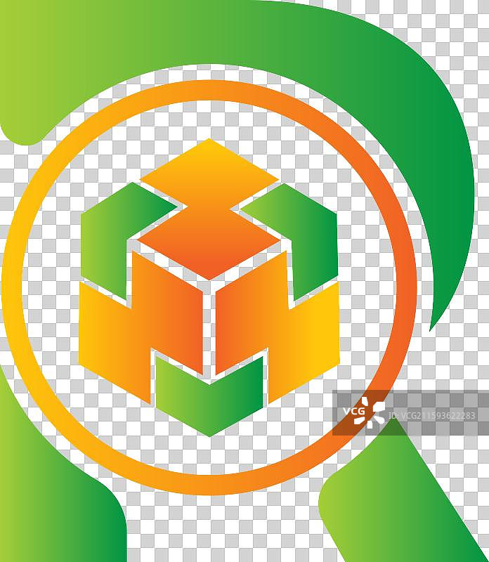 彩色字母R的标志模板图片素材