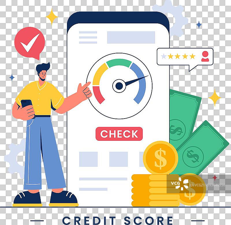 信用评分与贷款箭头仪表盘速度计图片素材