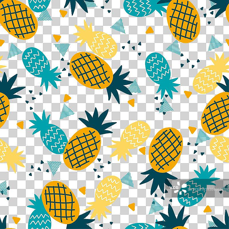 菠萝嘉年华节日水果派对图案图片素材