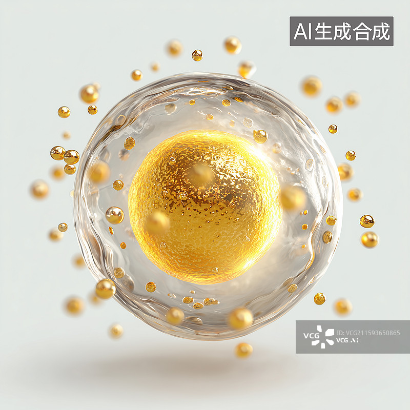 【AI数字艺术】纳米医药核心粒子模型图片素材