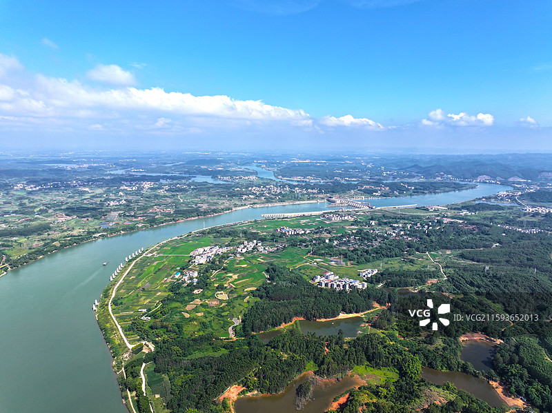 广西南宁三江口秋色宜人图片素材