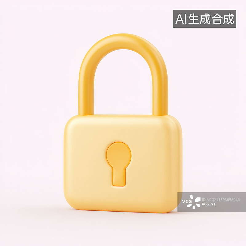 【AI数字艺术】黄色的锁具图片素材