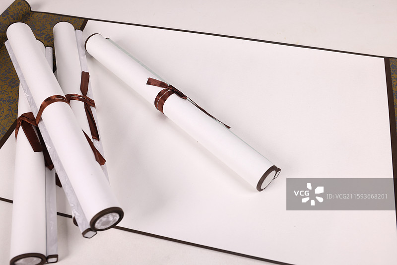 书法毛笔卷轴中国文化图片素材