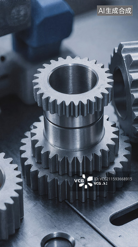 【AI数字艺术】精密齿轮组件图片素材