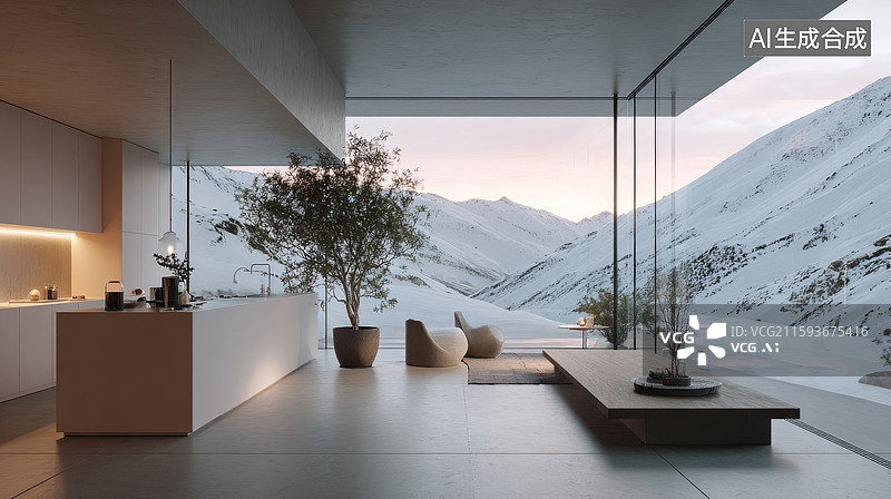 【AI数字艺术】别墅内部素材图片图片素材