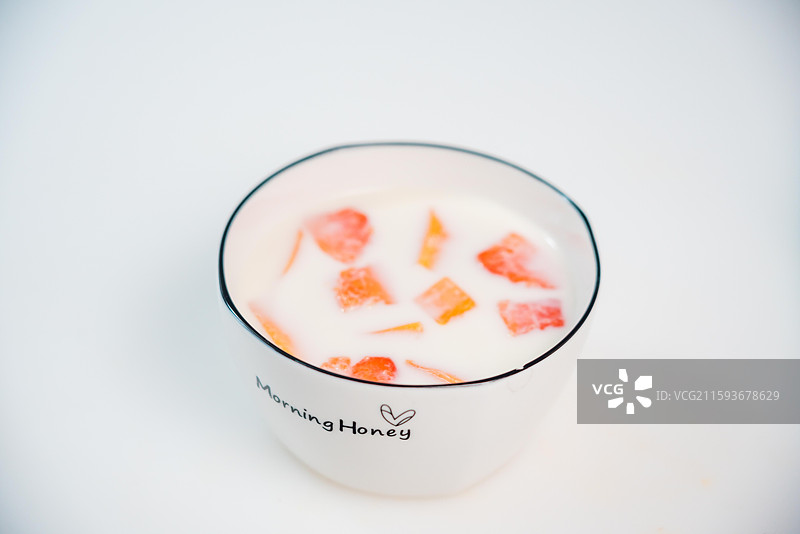 木瓜牛奶甜品图片素材