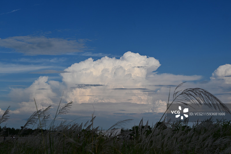绵竹市广济镇祈祥村，夏日的天空，蓝天白云图片素材