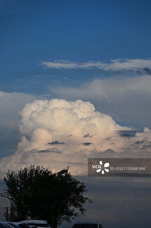 绵竹市广济镇祈祥村，夏日的天空，蓝天白云图片素材