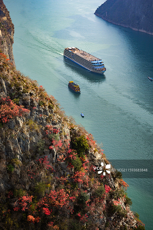 三峡红叶图片素材