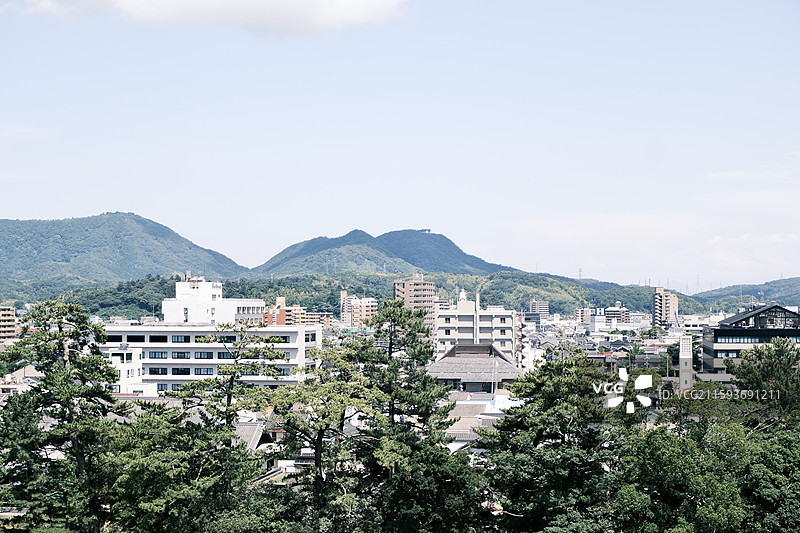 日本岛根县松江市城景图片素材