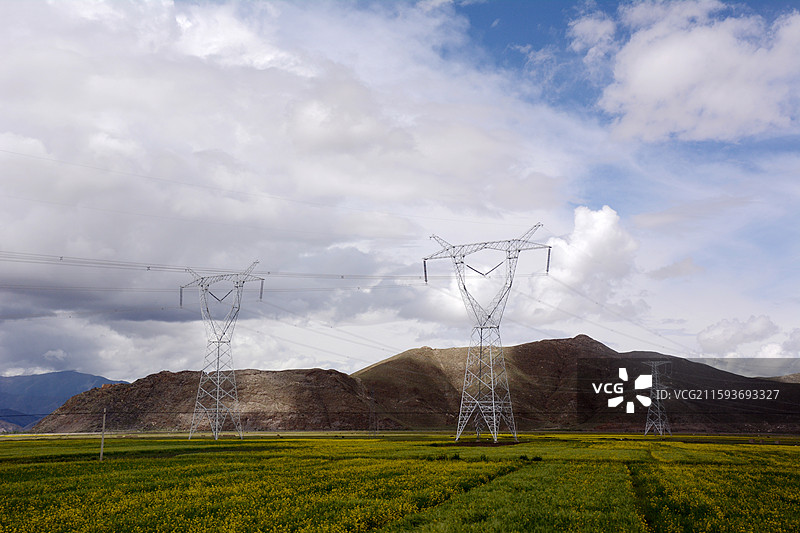 西藏日喀则堆谐之乡拉孜县沿途风景图片素材