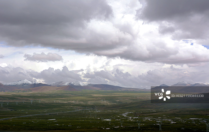 西藏日喀则堆谐之乡拉孜县沿途风景图片素材