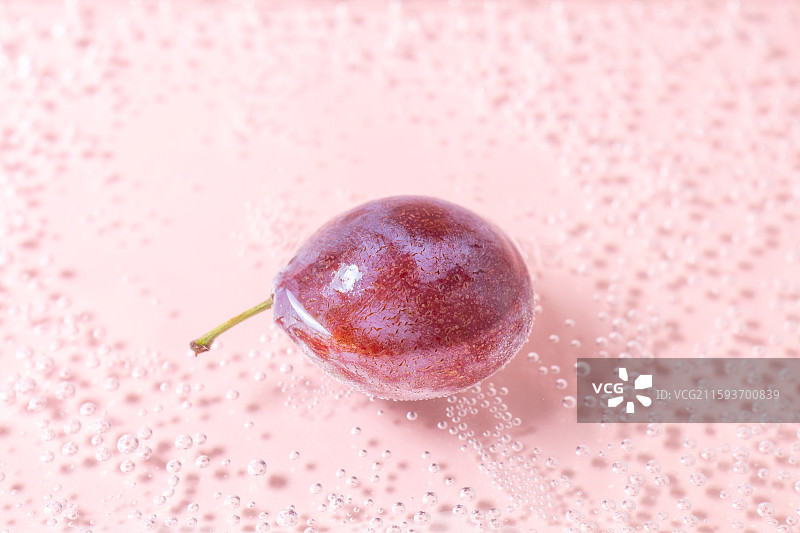 粉色背景西梅图片素材