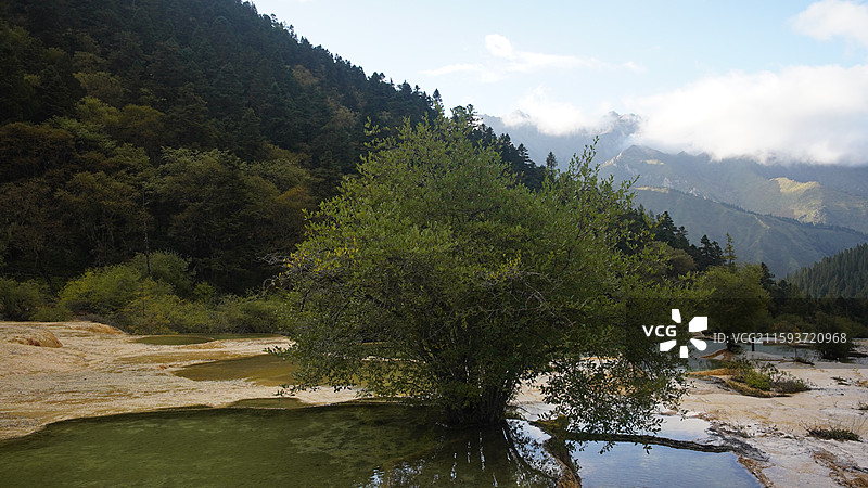 四川省阿坝州黄龙风景区图片素材