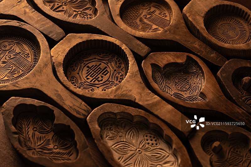 月饼模具食盒老物件图片素材