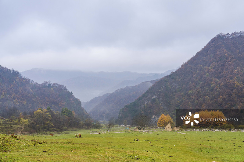 汉中情人谷清晨图片素材