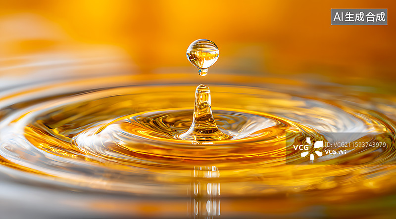 【AI数字艺术】一滴香油落进油中图片素材