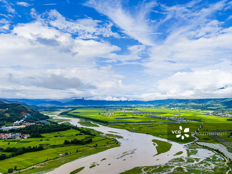 云南省德宏州盈江县大盈江风光图片素材