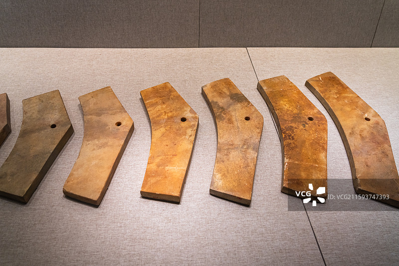 石编磬（春秋）河南博物院藏 2005年上蔡县郭庄楚墓出土图片素材