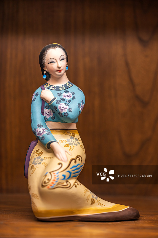 江苏省无锡市惠山古镇工艺品惠山泥人静物摄影图片素材