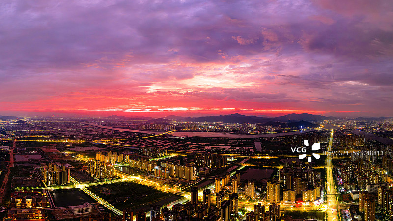 斗门晚霞图片素材