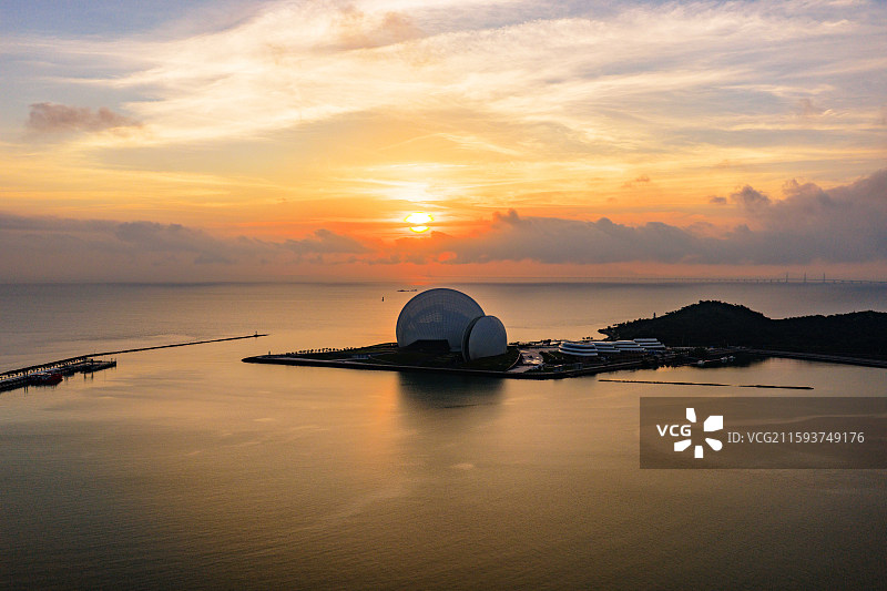 珠海日月贝日出图片素材