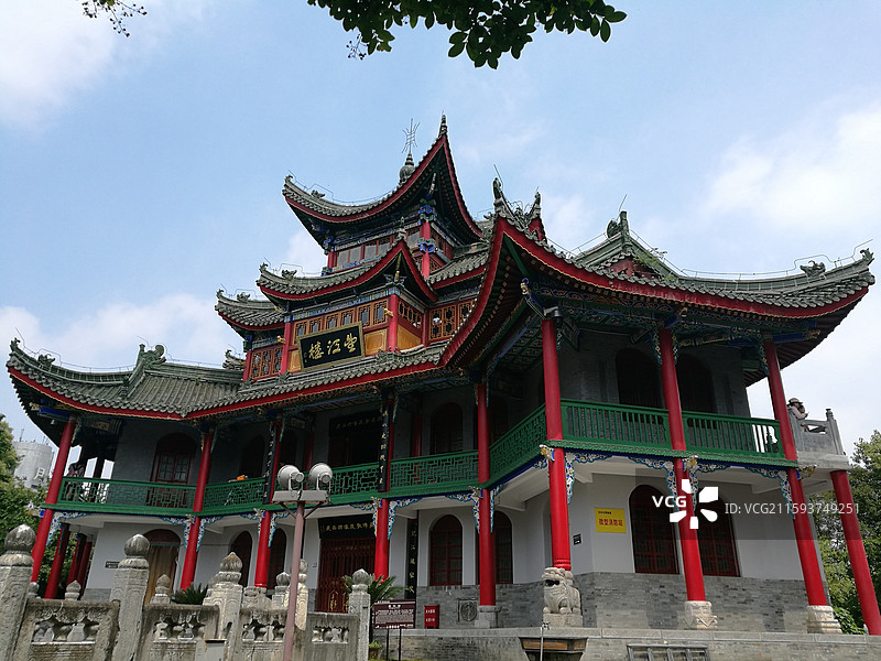 陕西省汉中市汉台区古汉台汉中市博物馆：望江楼图片素材