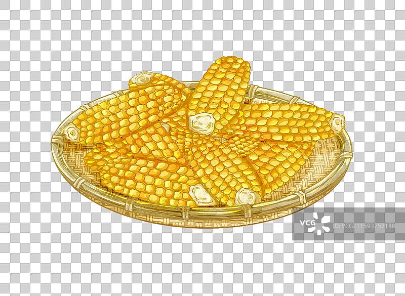 农产品一筐玉米图片素材