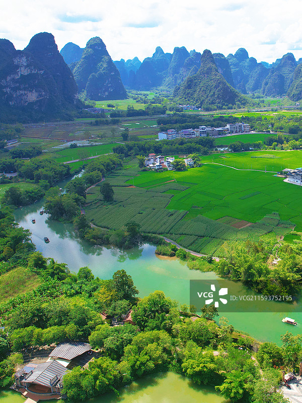 广西崇左明仕田园景区图片素材