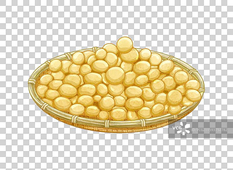 五谷杂粮一筐黄豆图片素材