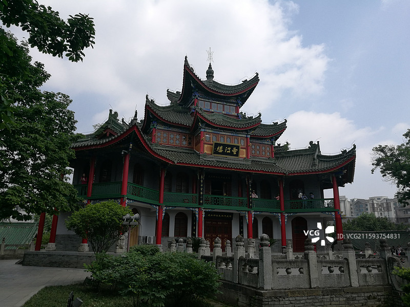 陕西省汉中市汉台区古汉台汉中市博物馆：望江楼图片素材