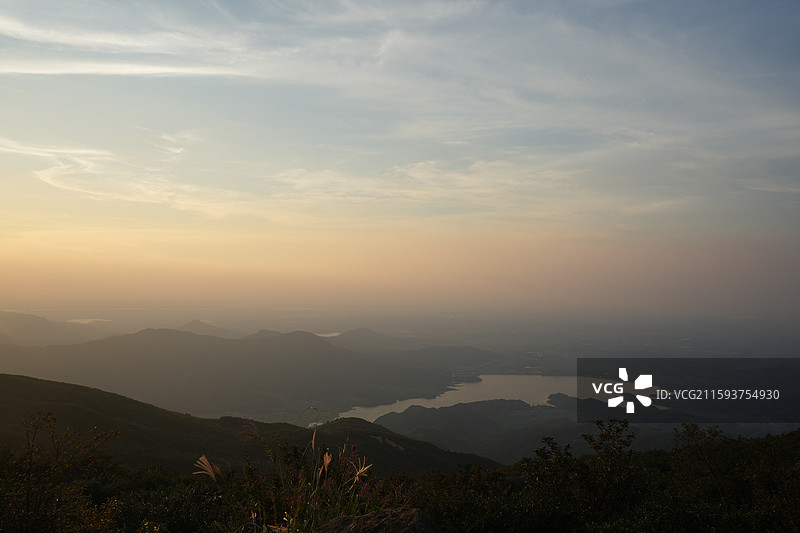千岁丘日落晚景图片素材