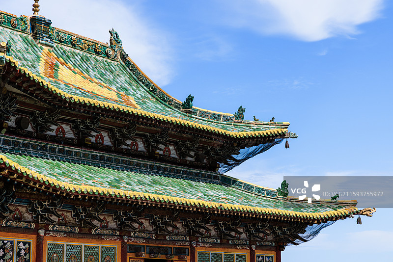 蒙古国前杭爱省哈拉和林藏传佛教格鲁派寺院额尔德尼昭图片素材