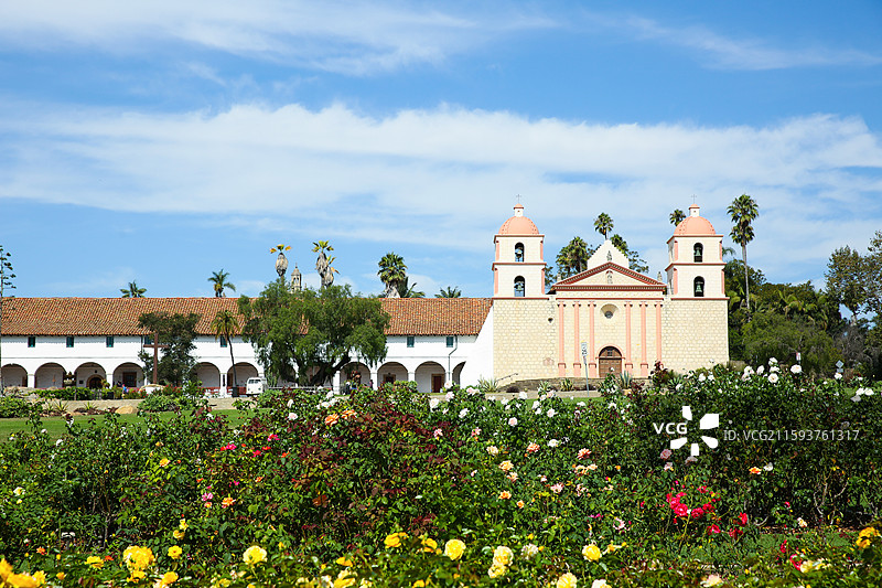 圣塔芭芭拉教堂西班牙风格图片素材