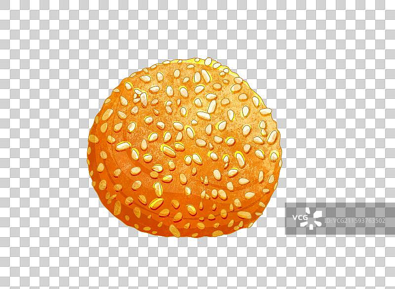 中式面点美食元素麻团图片素材