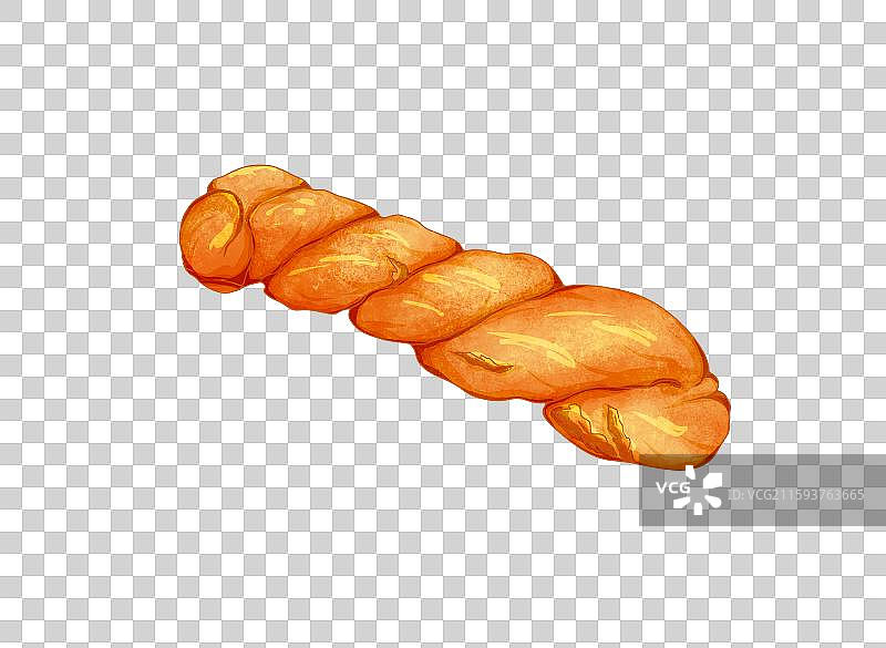 中式面点美食元素麻花图片素材