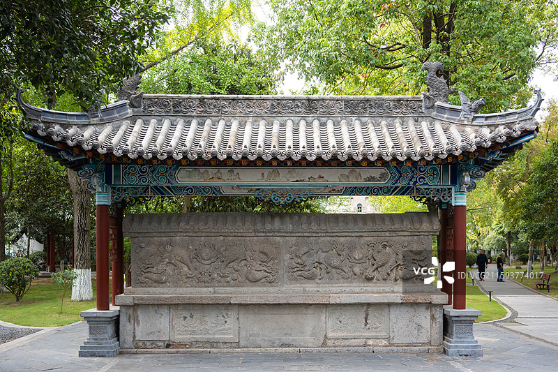 荆州万寿园影壁图片素材