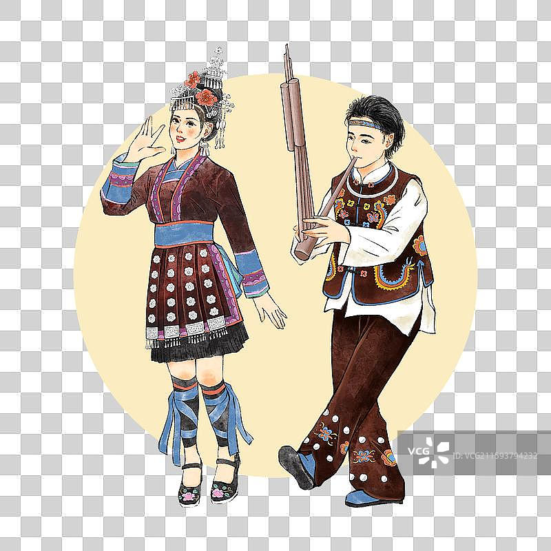 56民族，侗族，芦笙舞图片素材