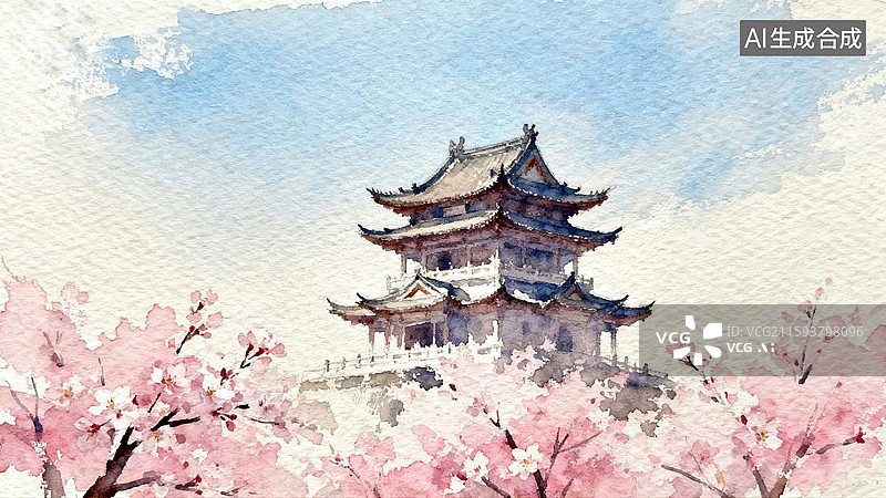 【AI数字艺术】中国古建筑图片素材