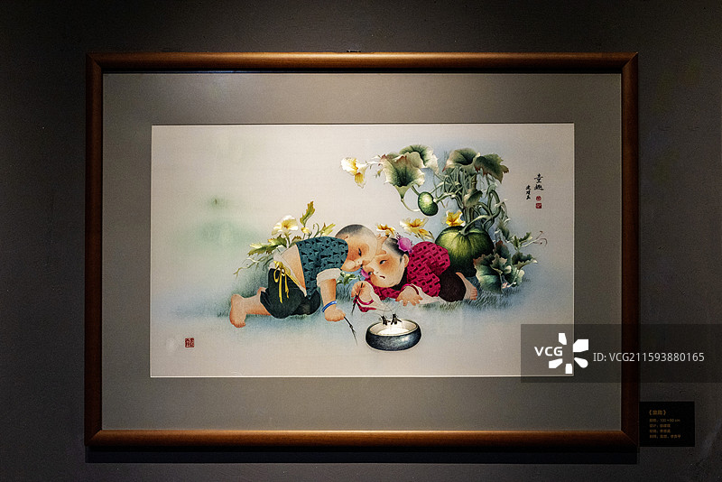 湘绣·童趣 湘绣文化的传承图片素材