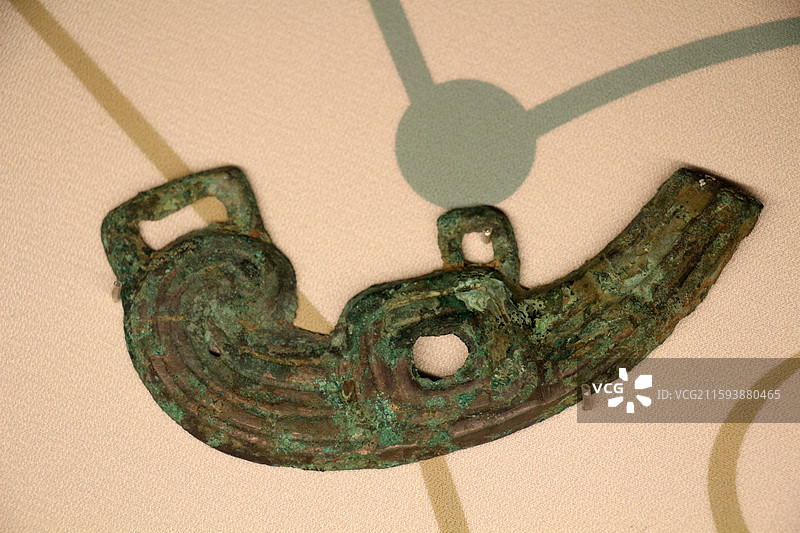 上海博物馆东馆 —— 华彩六盘：宁夏固原文物精品展—铜马镳图片素材