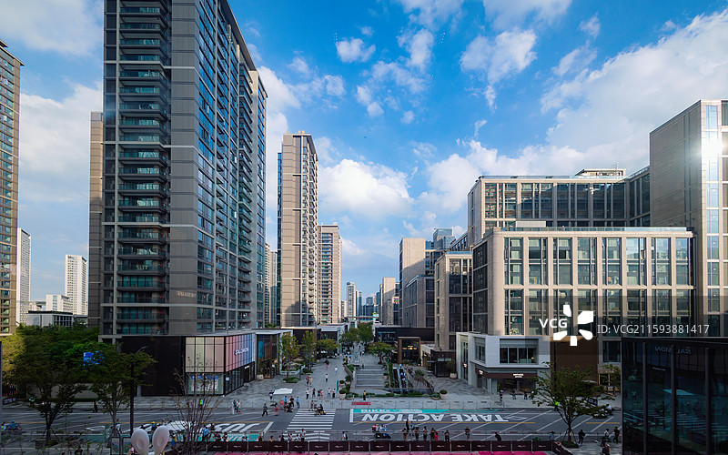 杭州亚奥万象天地室外街图片素材
