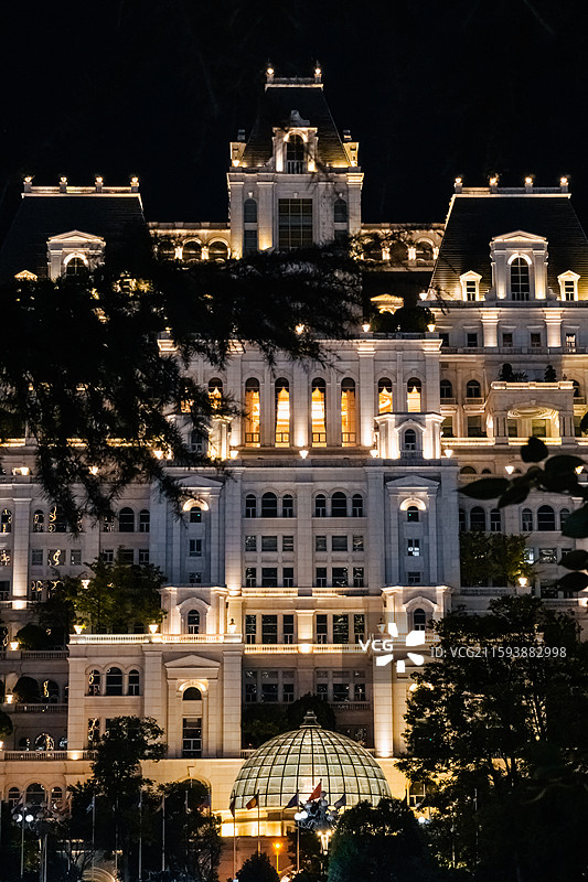 贵州省 贵阳市 白宫 博央艺术国际交流中心 夜景图片素材