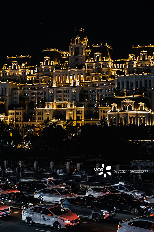 贵州省 贵阳市 白宫 博央艺术国际交流中心 夜景图片素材